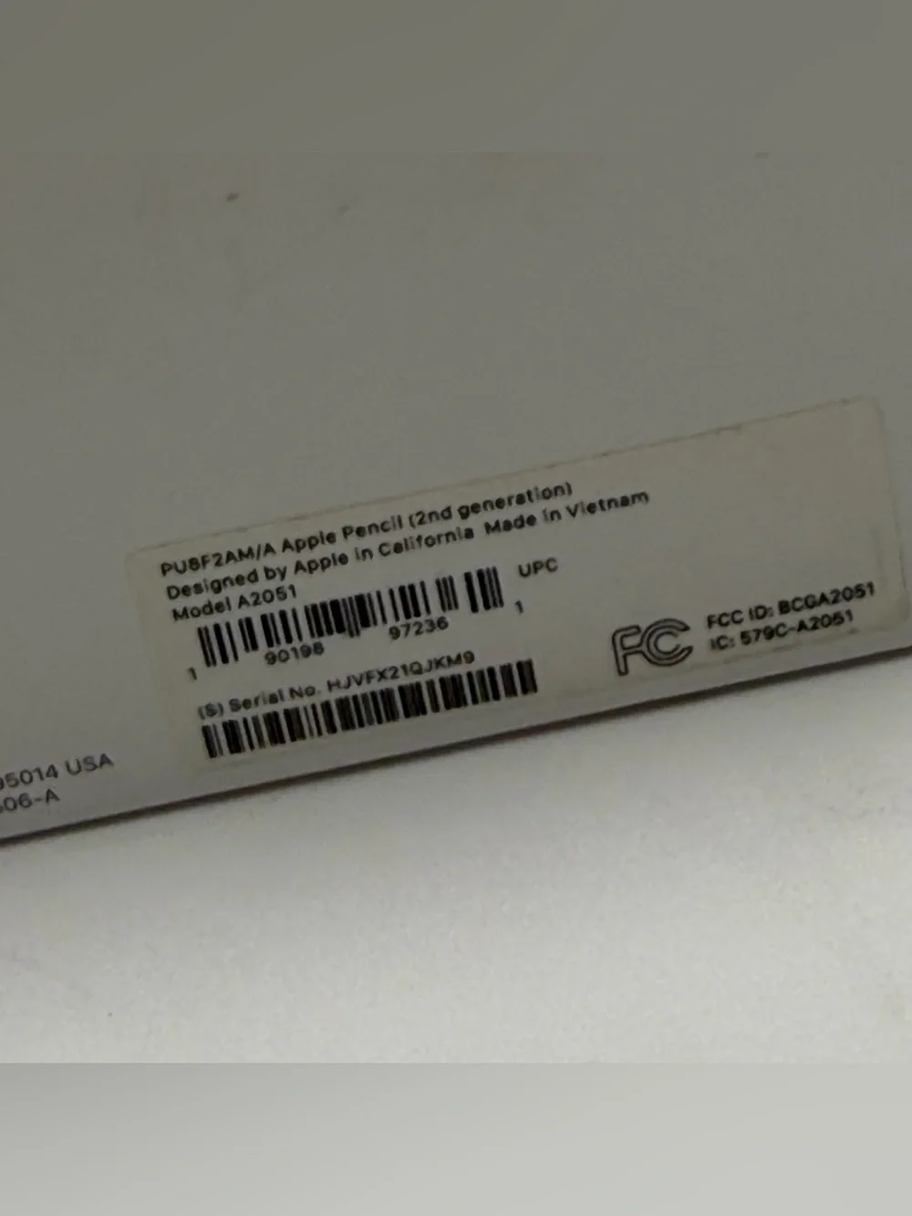 E7 Genuine Apple Pencil 2nd Generation A2051 White